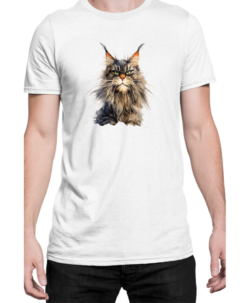Мъжка Тениска Funny Cats Breeds Maine Coon 1
