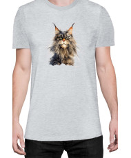 Мъжка Тениска Funny Cats Breeds Maine Coon 1