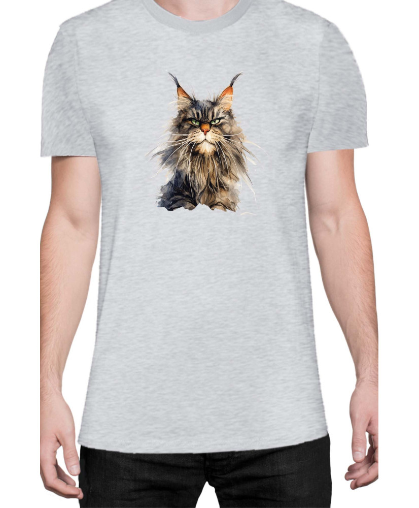 Мъжка Тениска Funny Cats Breeds Maine Coon 1