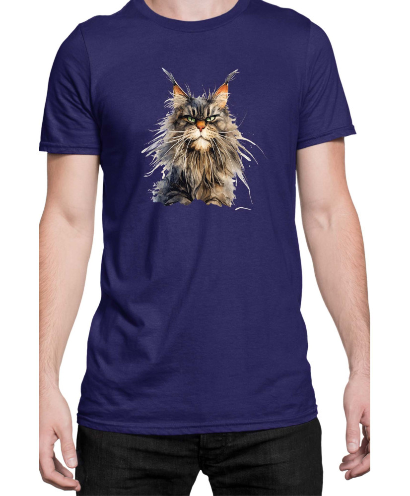 Мъжка Тениска Funny Cats Breeds Maine Coon 1