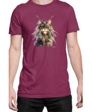Мъжка Тениска Funny Cats Breeds Maine Coon 1