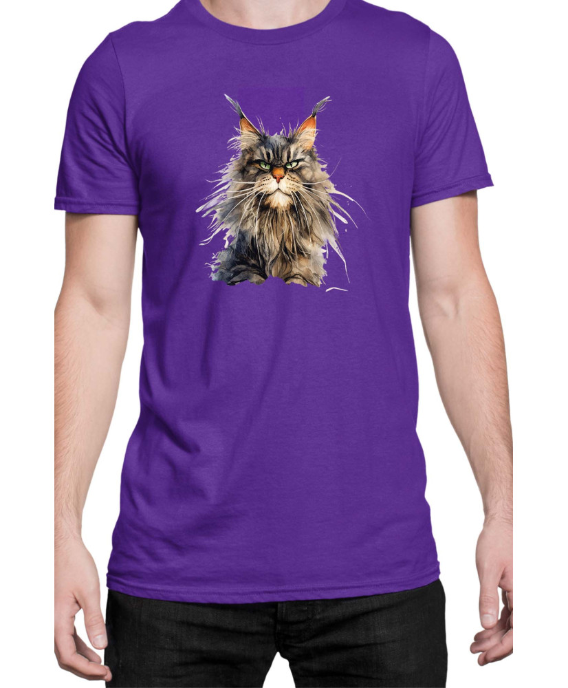 Мъжка Тениска Funny Cats Breeds Maine Coon 1