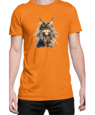 Мъжка Тениска Funny Cats Breeds Maine Coon 1