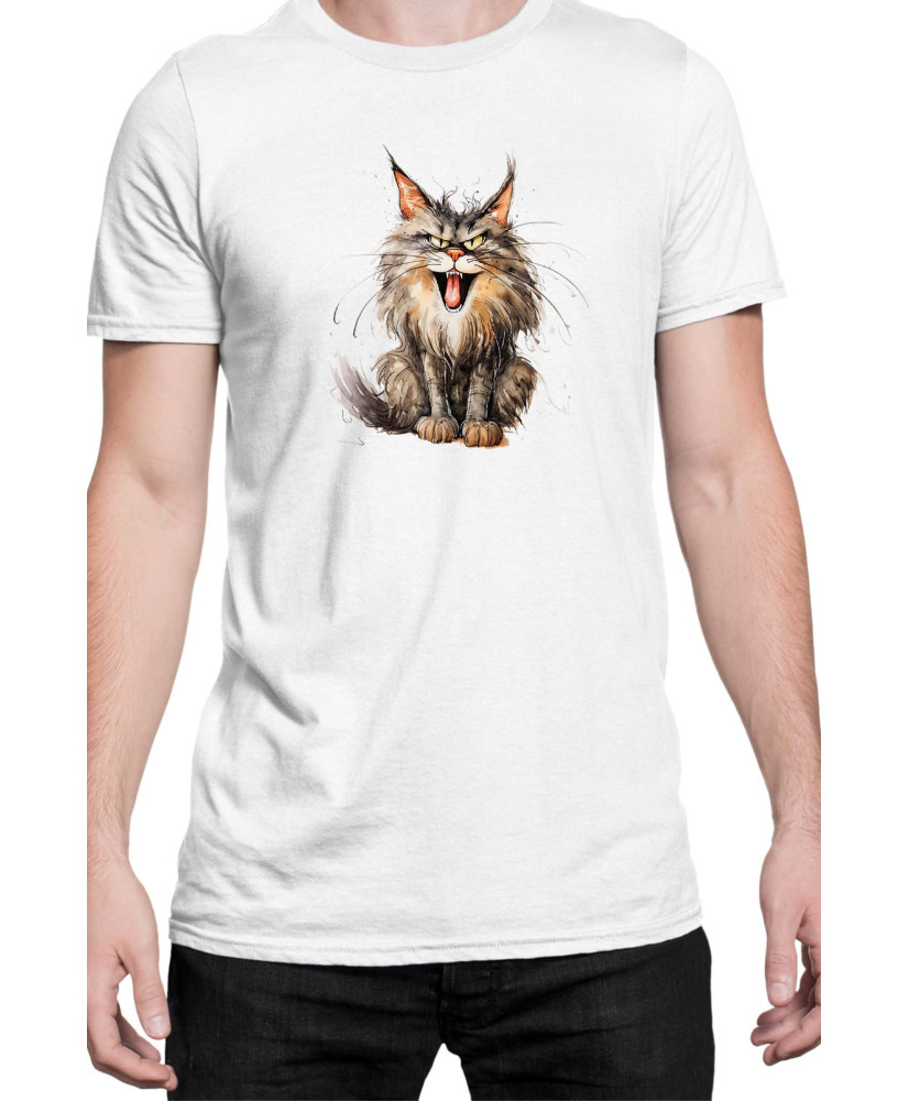 Мъжка Тениска Funny Cats Breeds Maine Coon 2