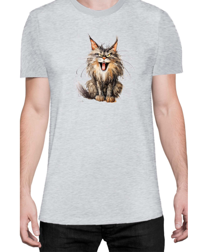 Мъжка Тениска Funny Cats Breeds Maine Coon 2