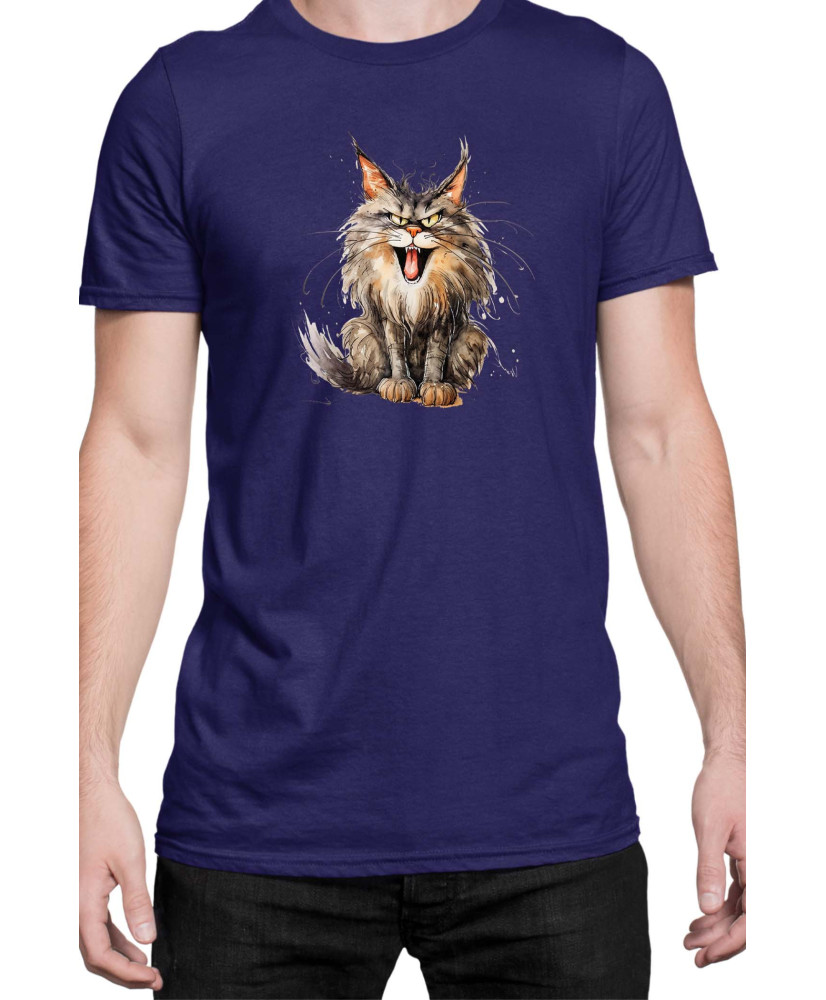 Мъжка Тениска Funny Cats Breeds Maine Coon 2