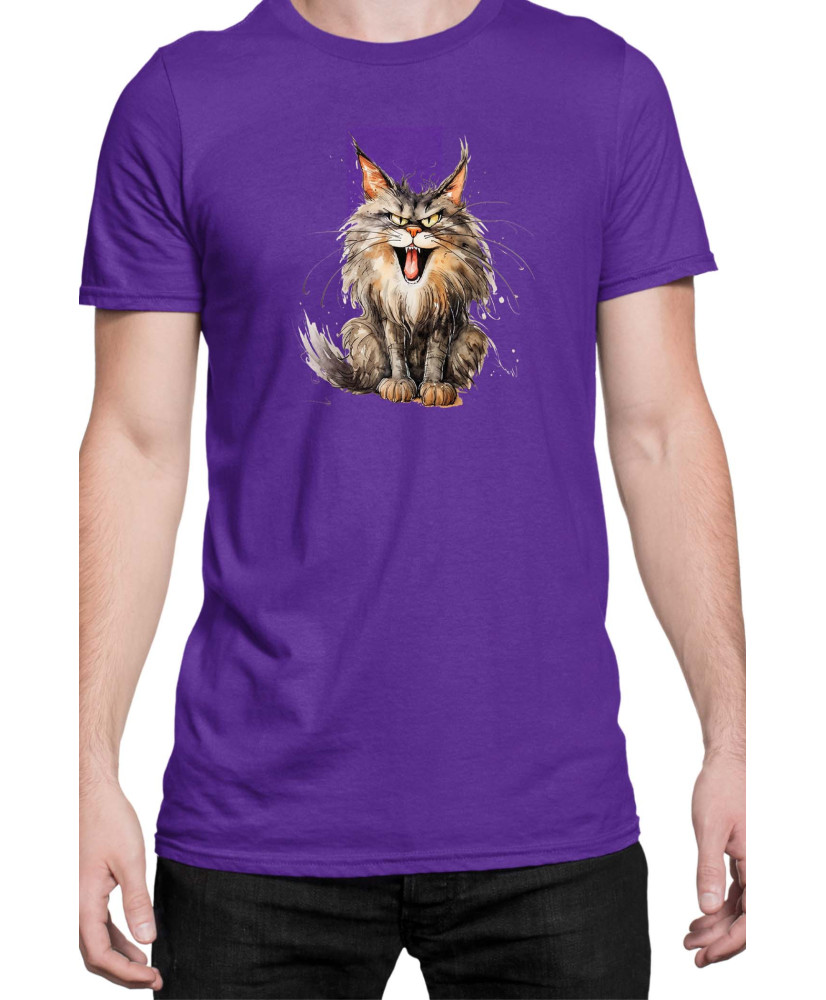 Мъжка Тениска Funny Cats Breeds Maine Coon 2