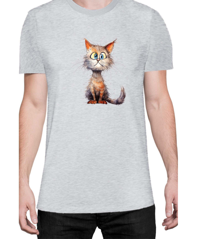 Мъжка Тениска Funny Cats Breeds Munchkin 1