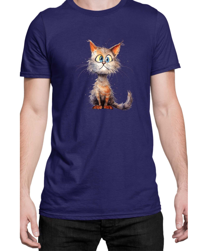 Мъжка Тениска Funny Cats Breeds Munchkin 1