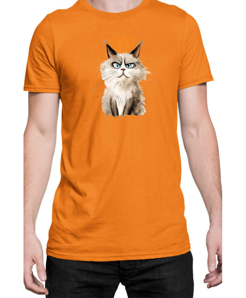 Мъжка Тениска Funny Cats Breeds Ragdoll