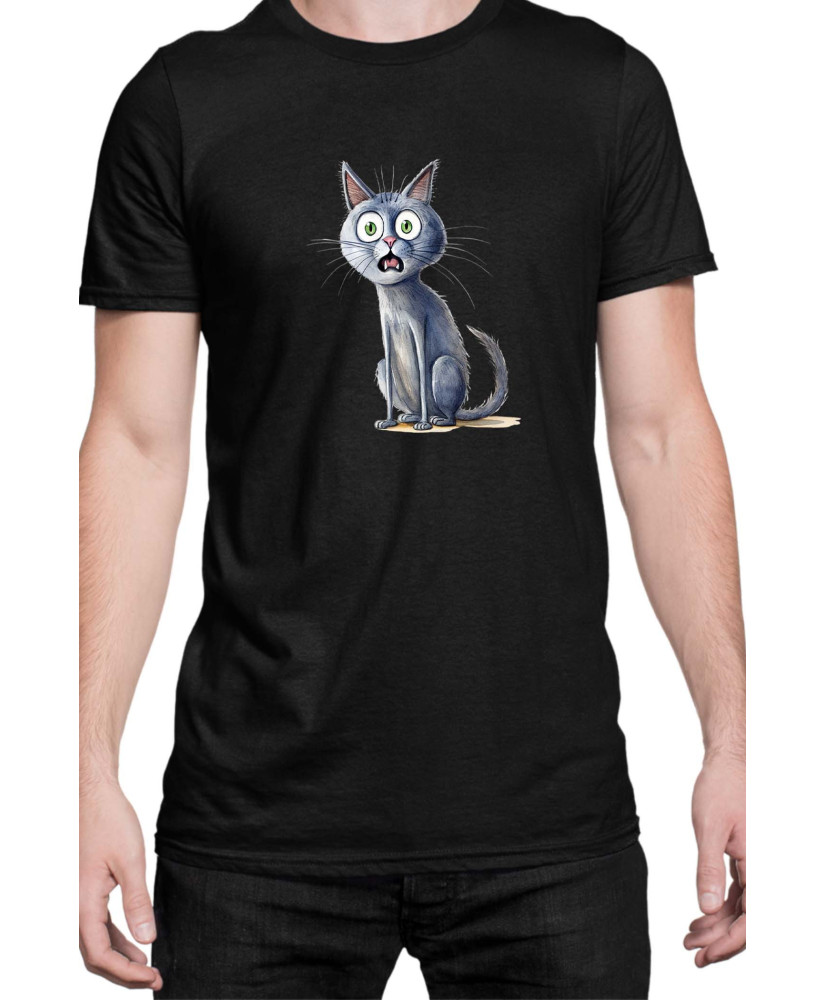Мъжка Тениска Funny Cats Breeds Russian Blue 1