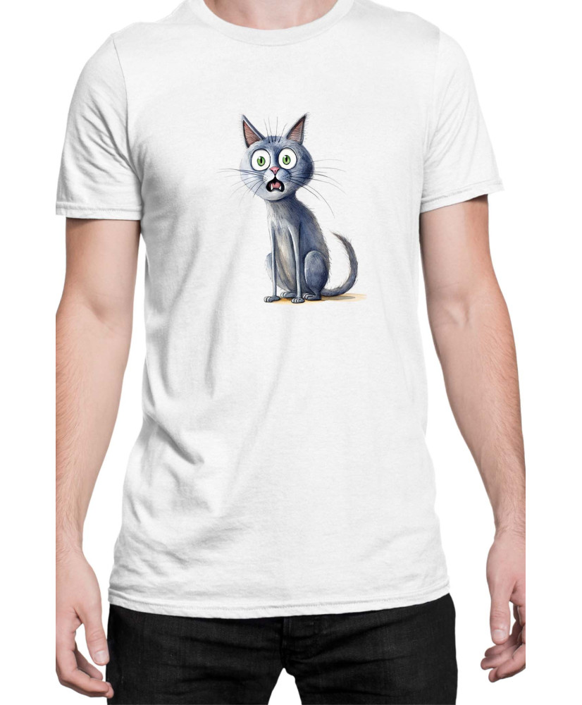 Мъжка Тениска Funny Cats Breeds Russian Blue 1