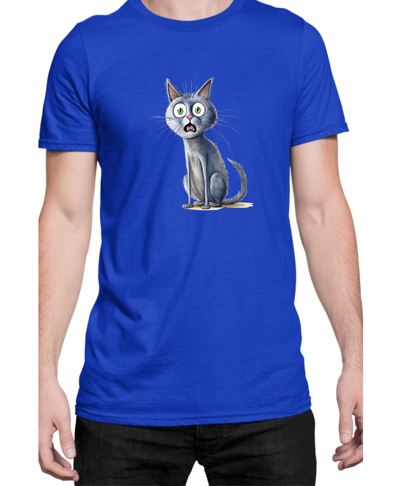 Мъжка Тениска Funny Cats Breeds Russian Blue 1