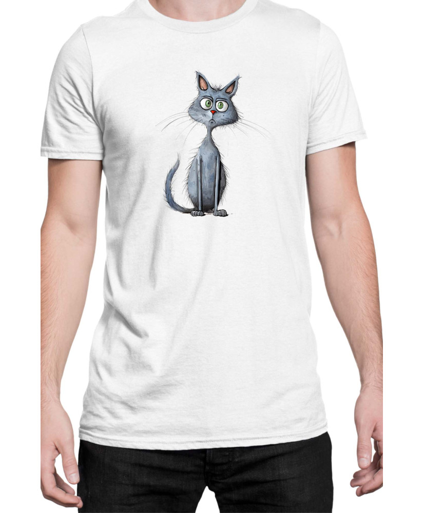 Мъжка Тениска Funny Cats Breeds Russian Blue 2