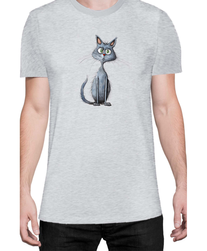 Мъжка Тениска Funny Cats Breeds Russian Blue 2