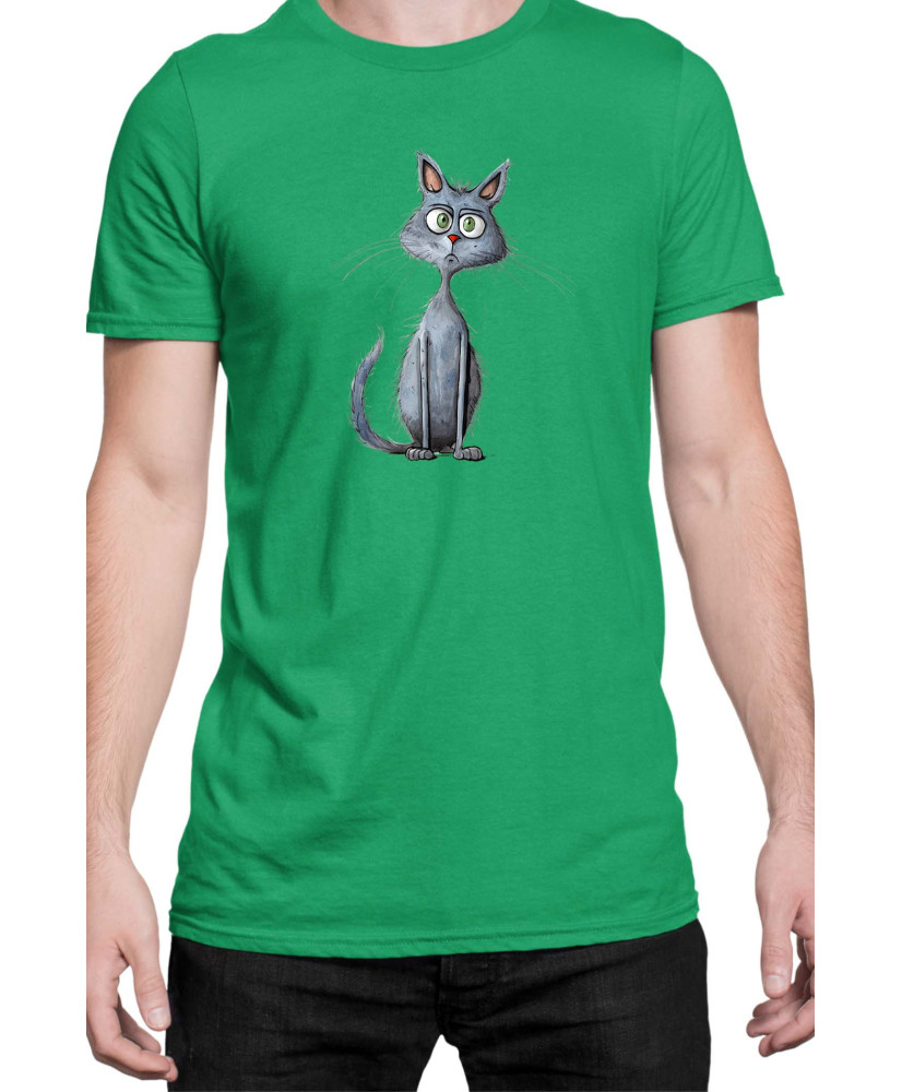 Мъжка Тениска Funny Cats Breeds Russian Blue 2