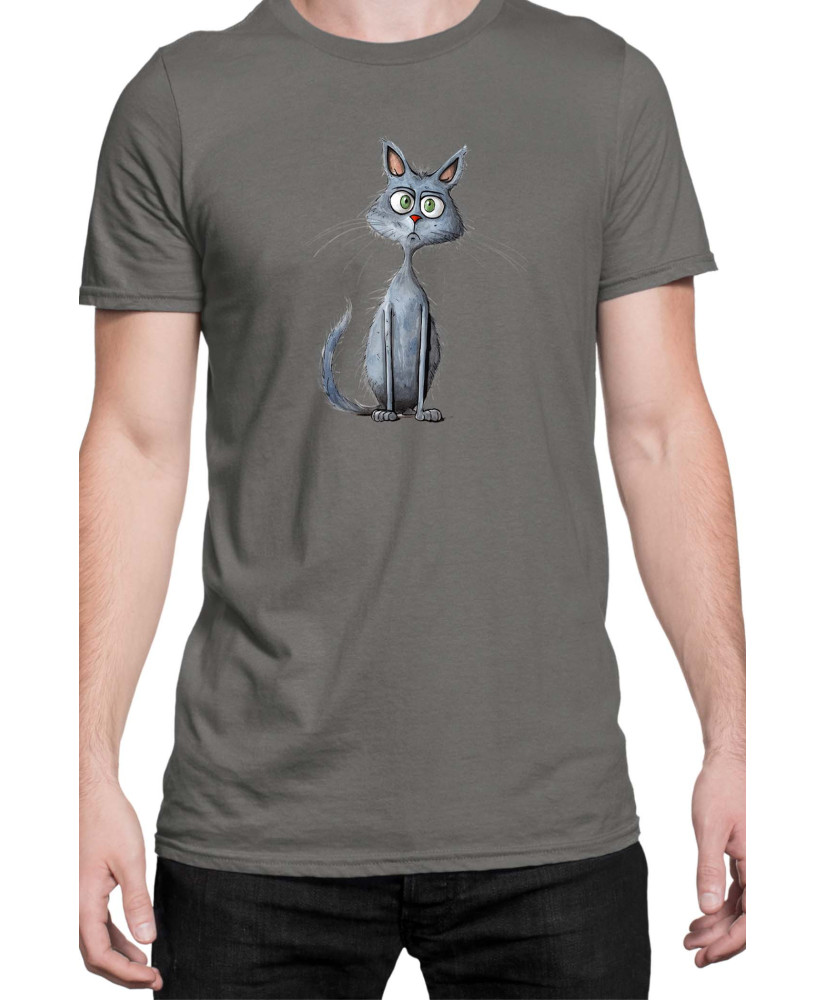 Мъжка Тениска Funny Cats Breeds Russian Blue 2