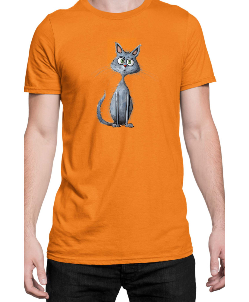 Мъжка Тениска Funny Cats Breeds Russian Blue 2