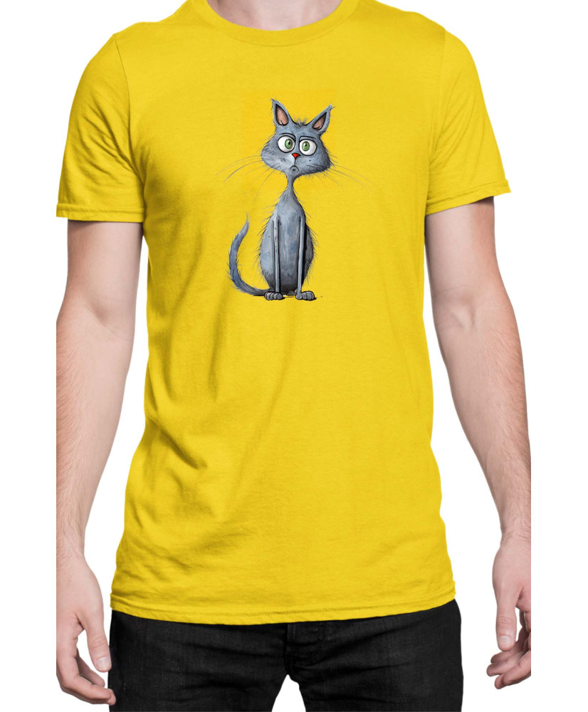 Мъжка Тениска Funny Cats Breeds Russian Blue 2
