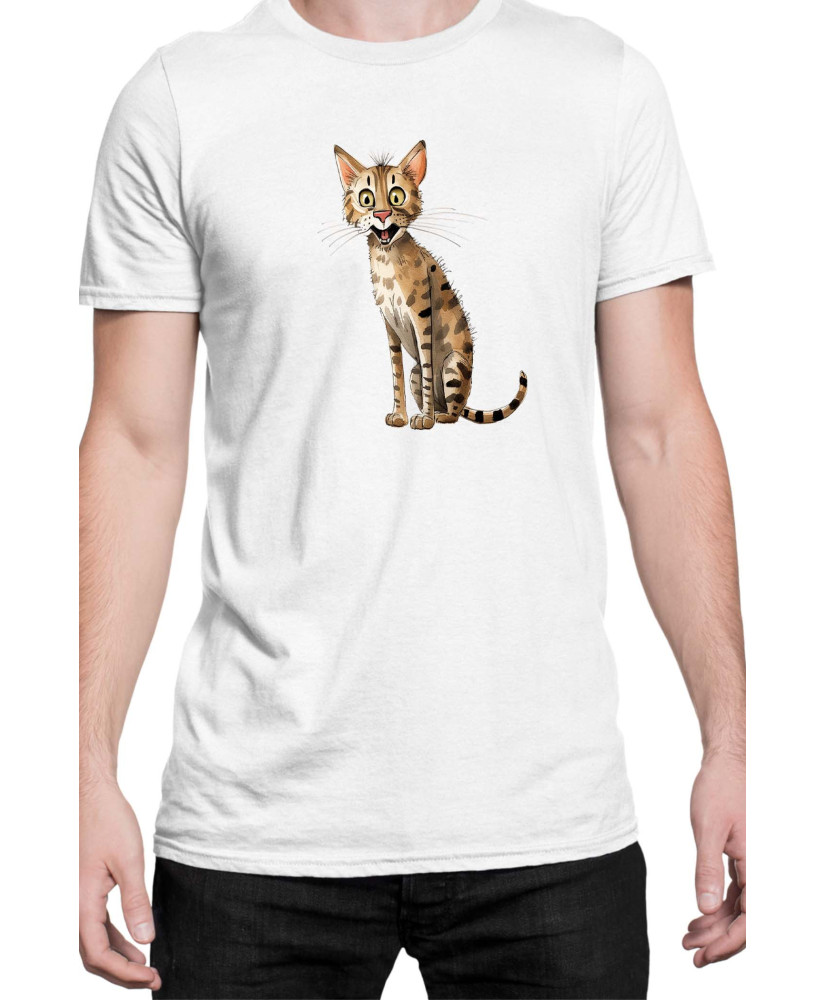 Мъжка Тениска Funny Cats Breeds Savannah