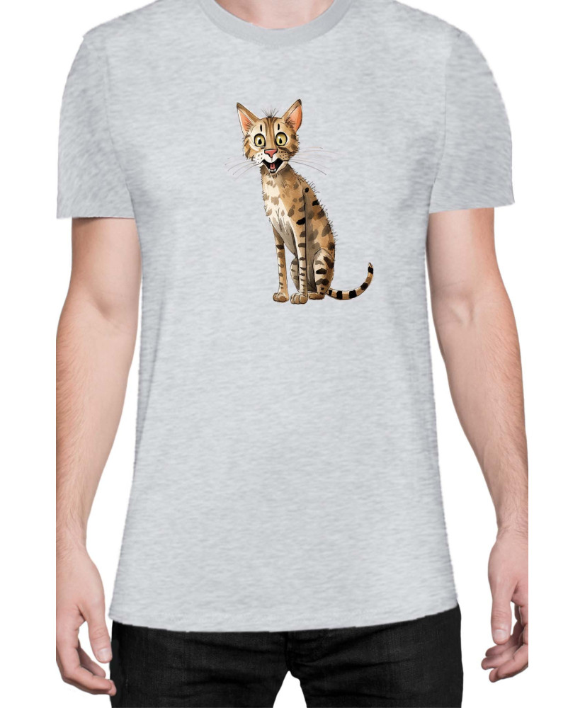Мъжка Тениска Funny Cats Breeds Savannah