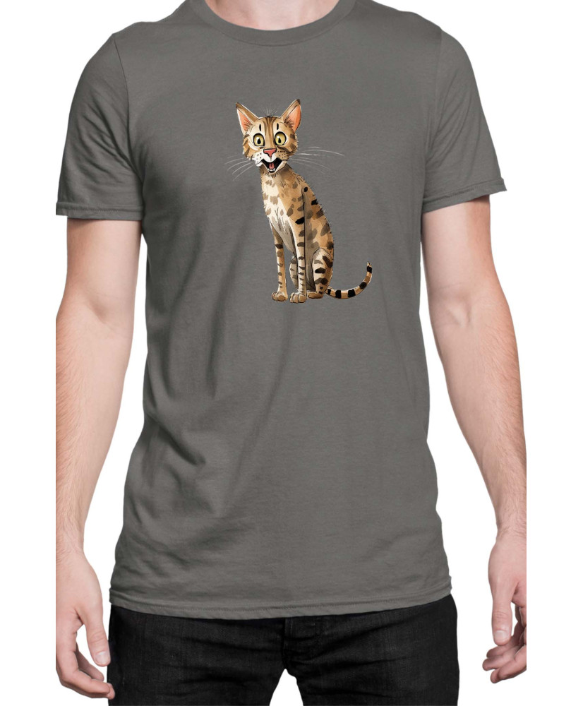Мъжка Тениска Funny Cats Breeds Savannah
