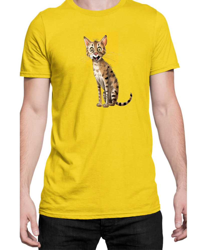 Мъжка Тениска Funny Cats Breeds Savannah