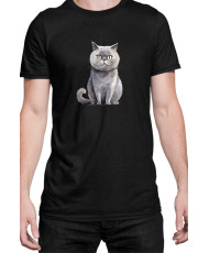 Мъжка Тениска Funny Cats Breeds Scottish Straight