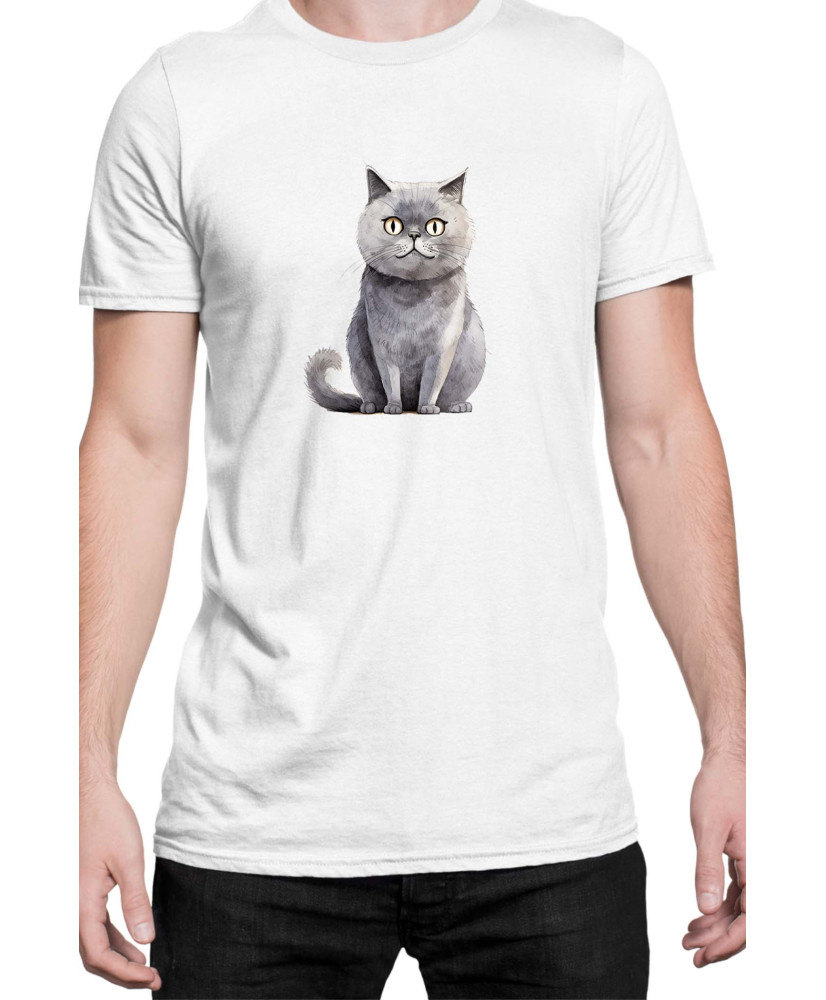 Мъжка Тениска Funny Cats Breeds Scottish Straight