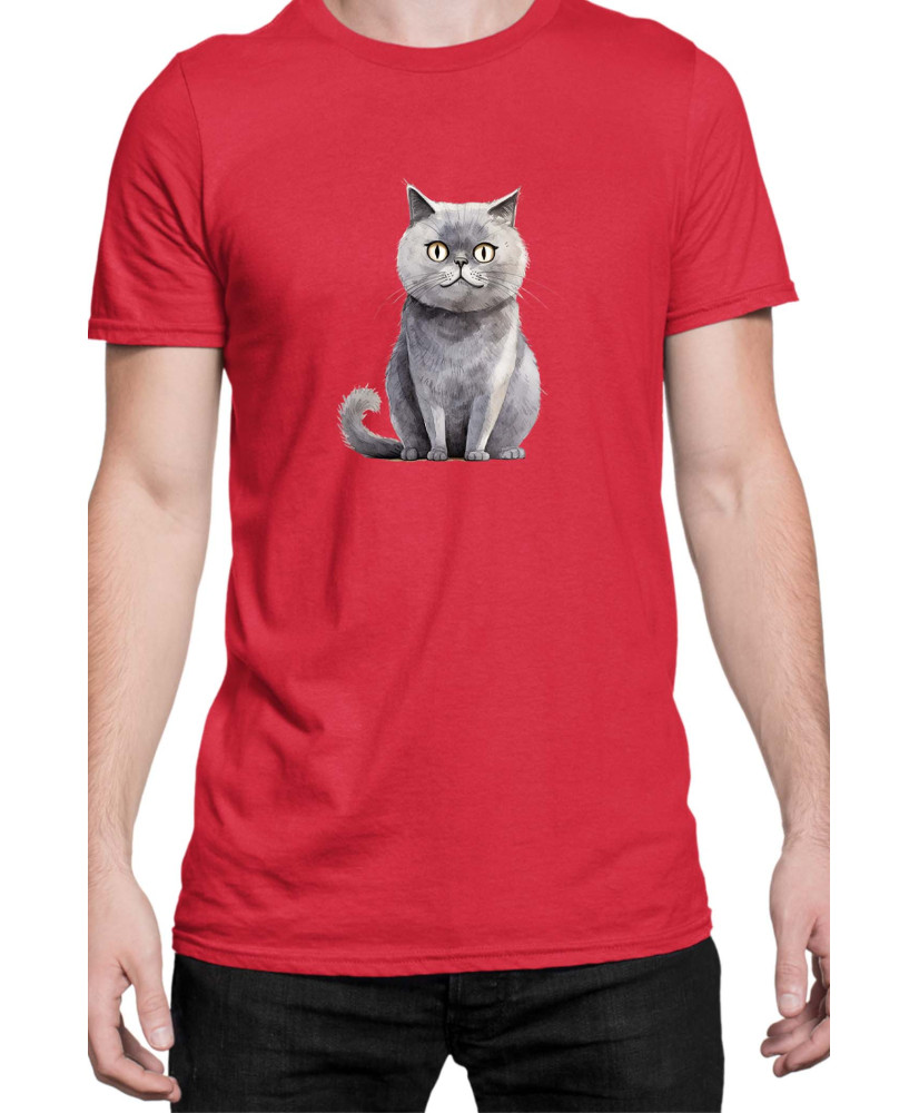 Мъжка Тениска Funny Cats Breeds Scottish Straight