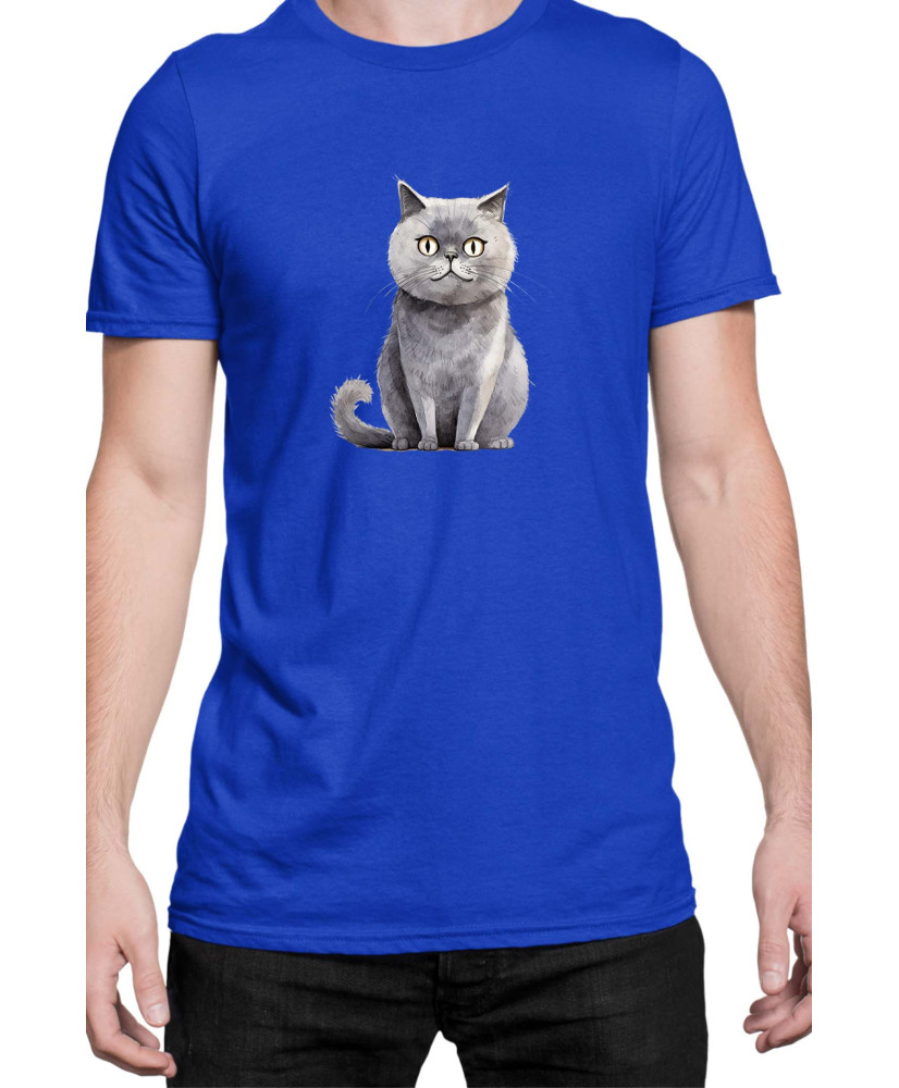 Мъжка Тениска Funny Cats Breeds Scottish Straight
