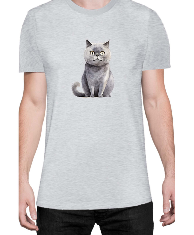 Мъжка Тениска Funny Cats Breeds Scottish Straight
