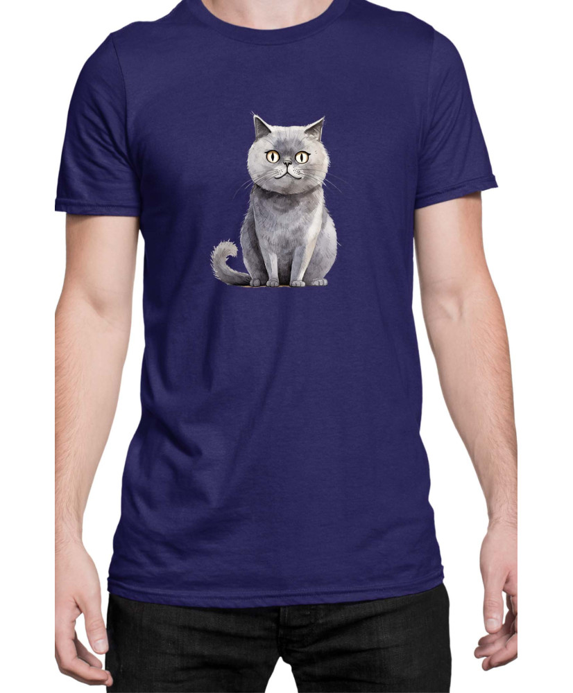 Мъжка Тениска Funny Cats Breeds Scottish Straight