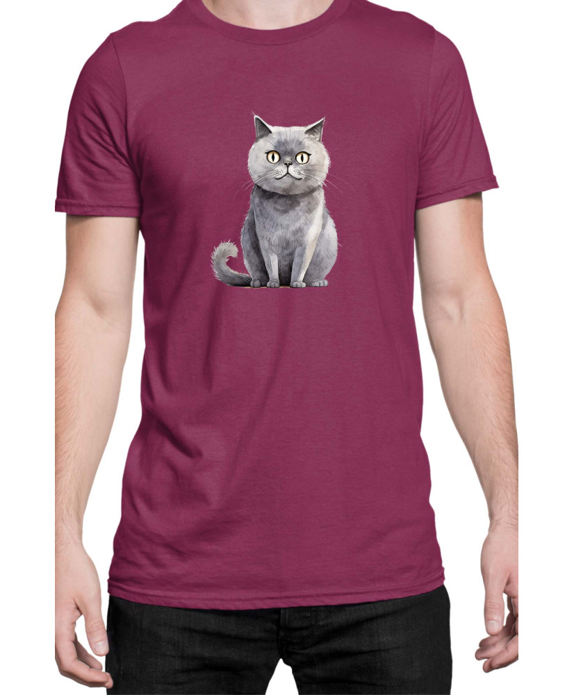 Мъжка Тениска Funny Cats Breeds Scottish Straight