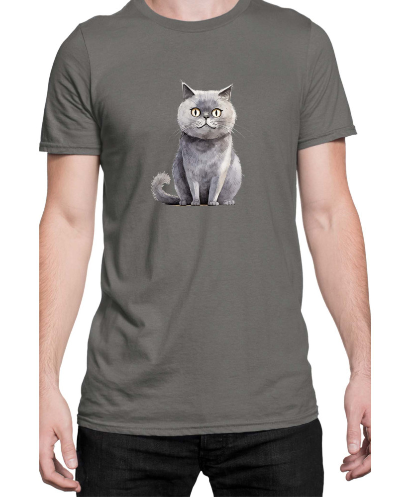 Мъжка Тениска Funny Cats Breeds Scottish Straight