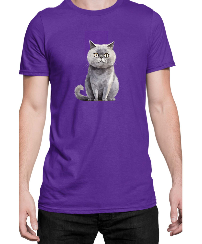 Мъжка Тениска Funny Cats Breeds Scottish Straight