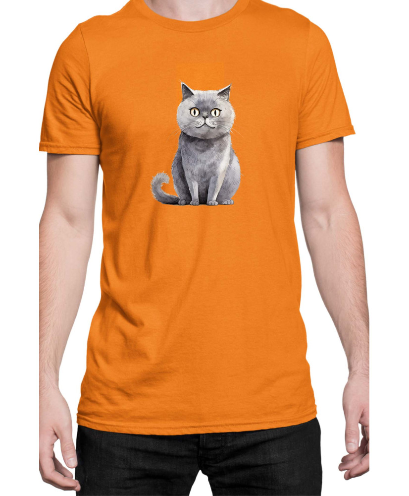 Мъжка Тениска Funny Cats Breeds Scottish Straight