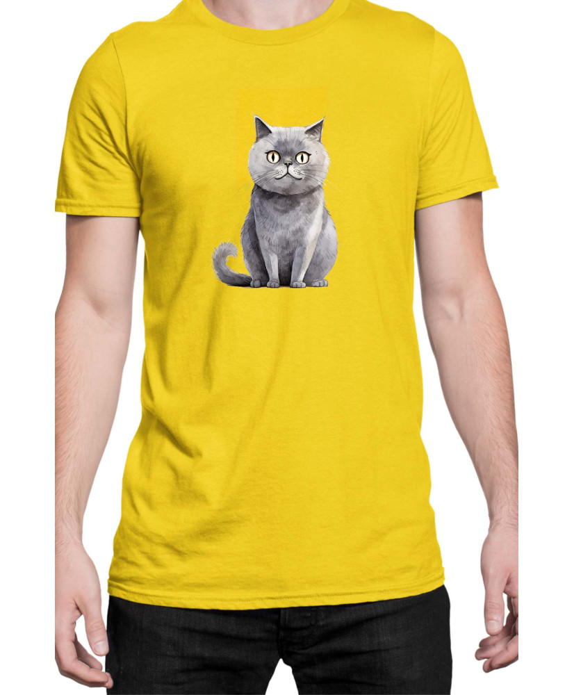 Мъжка Тениска Funny Cats Breeds Scottish Straight