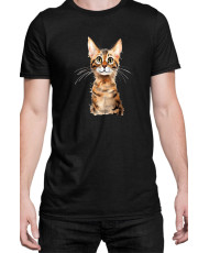 Мъжка Тениска Funny Cats Breeds Serengeti