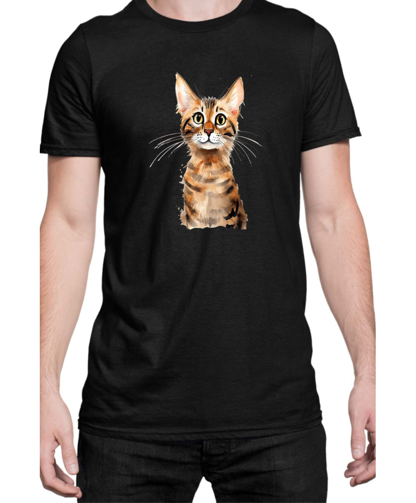 Мъжка Тениска Funny Cats Breeds Serengeti