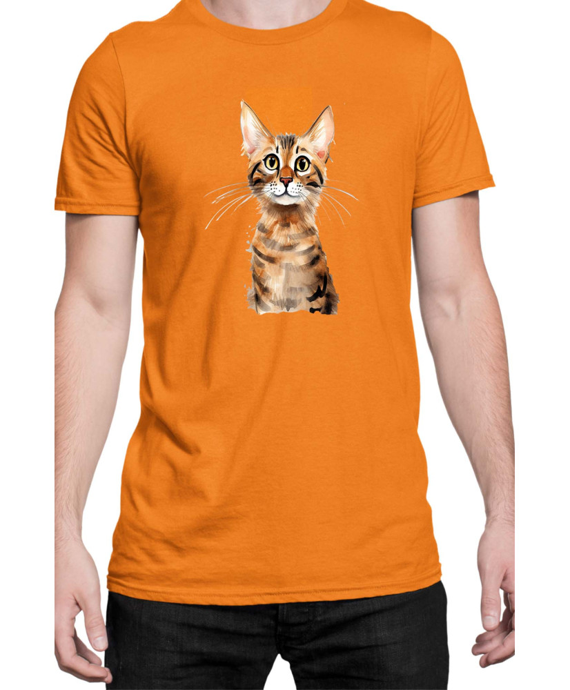 Мъжка Тениска Funny Cats Breeds Serengeti