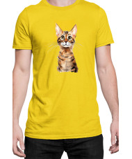 Мъжка Тениска Funny Cats Breeds Serengeti