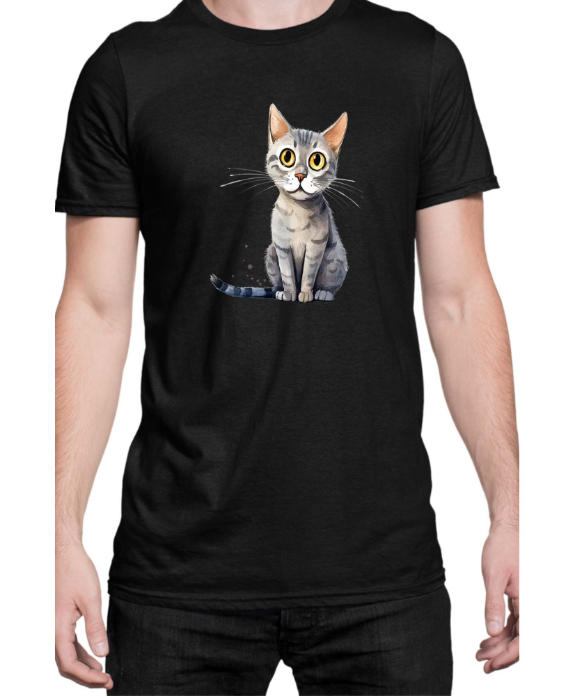 Мъжка Тениска Funny Cats Breeds Serrade Petit