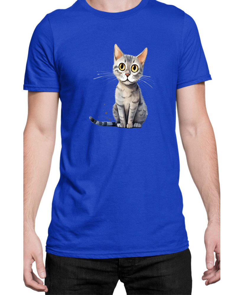 Мъжка Тениска Funny Cats Breeds Serrade Petit