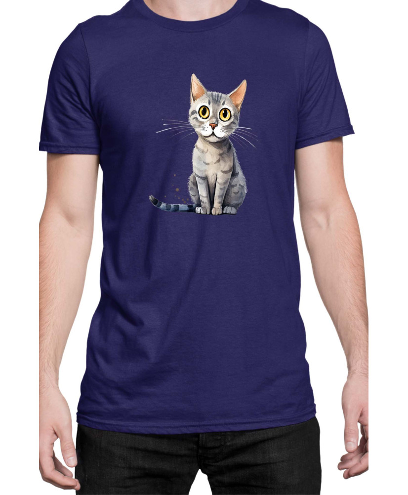 Мъжка Тениска Funny Cats Breeds Serrade Petit