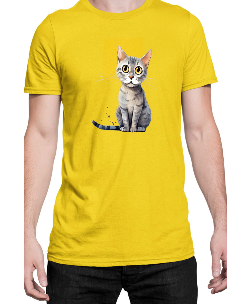 Мъжка Тениска Funny Cats Breeds Serrade Petit