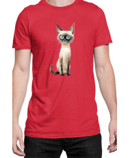 Мъжка Тениска Funny Cats Breeds Siamese
