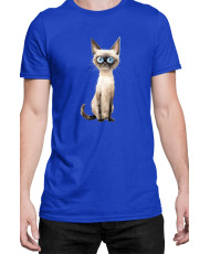 Мъжка Тениска Funny Cats Breeds Siamese