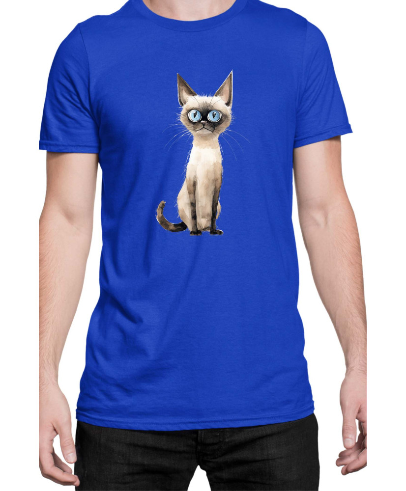 Мъжка Тениска Funny Cats Breeds Siamese