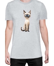 Мъжка Тениска Funny Cats Breeds Siamese